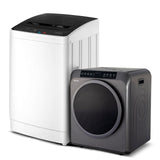 ROVSUN 17.8LBS Full Automatic Washing Machine and 1.5CuFt Portable Clothes Dryer Set, Compact Laundry Washer and Dryer Combo Set with Stainless Steel Inner Tub, for Apartment, Dorms, Home
