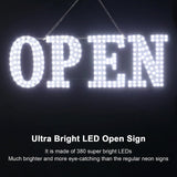 30"x10" Large LED Open Signs for Business with Remote, Super Bright Unique Design Open Sign with Hanging Installation, High Visibility Open Sign for Stores Bar Hotel Retail Shops Window Salon Restaurant Office