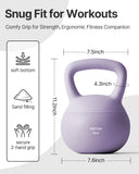 YOTTOY Soft Kettlebell,Kettlebell Anti-Slip Grip Weight for Home Workouts, Kettlebells Set Strength and Safety Guaranteed (Purple, 20 LB)