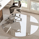46 inch Heavy Duty Round Hard Floor Mat for Office Desk, Rolling Chair Mat for Carpet & Hardwood Floor