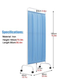 Folding Rolling Portable Room Divider Adjustable SpaceSaving Solut for Home Office and Events
