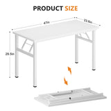 DlandHome 47 inches Folding Table Computer Desk Portable Activity Table Conference Table Home Office Desk