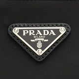 Prada Midnight Black Tessuto Nylon & Saffian Leather Designer Crossbody Messenger Travel Bag