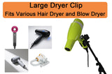 Blow Dryer Stand Hands Free with Universal Hair Dryer Holder, Stable Heavy Duty Base, Adjustable Height 25" to 69", Free Hands to Do Other Things