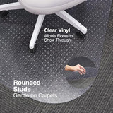 Carpet Chair Mat, Medium-Pile, Clear