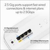 NETGEAR Orbi 770 Series Tri-Band WiFi 7 Mesh Network System (RBE773) - Router + 2 Satellite Extenders, Security Features, Up to 11Gbps, Covers up to 8,000 sq. ft., 100 Devices, 2.5 Gig Internet Port