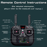 MechPuConToy RC Helicopter Model, AW-911 Air - Wolf 1/34 Scale 2.4G 9CH Flybarless RC Aircraft Model with 6G/3D Stunt Mode and GPS Positioning (RTF Version)