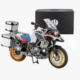 Zerbrikdxy RC Motorcycle Model for Adult, 1/6 Scale R1250GS Dynamic Motorbike Display with Ignition Sound, LED Lights & Spray Effect, Mechanical Model for Collectors Enthusiasts (Black)
