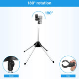 Shouken Adjustable Hands-Free Hair Dryer Stand Holder 360 Degree Rotation,Blow Dryer Holder Countertop With Non-Slip Tripod and Universal Clip