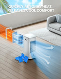 3-IN-1, Portable Air Conditioners, Evaporative Air Cooler w/ 4 Ice Packs, 3L Water Tank for Cooing, 7H Timer for Auto-Off, Swamp Coolers with 70° Oscillation, Cream