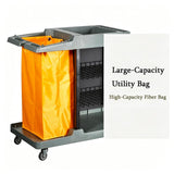 This Housekeeping Cleaning Cart, Laundry Hamper Sorter Cart Portable Multi-Functional Linen Cart Commercial Laundry Cart with Wheels Hotel Cloth Cart for Hotel Office Cleaning