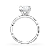 MSBLUE® 2 CT Size 5.5 Oval Cut Moissanite Engagement Ring with Hidden Halo