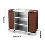 Commercial Cleaning Cart Professional Multifunctional Cleaning Trolley with Storage Dividers & Waterproof Oxford Bag, Housekeeping Cart for Hotels, Hospitals, Offices & Schools,Style b