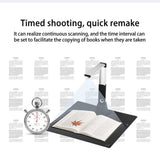QERTYHJK Book Scanner Portable A3 A4 Document with OCR for Windows Convert to PDF Searchable