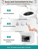 MODIWELL R1808 Fixed RV Dry Flush Toilet, Waterless Rechargeable, White