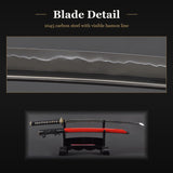 Red Dragon Katana, 1045 Carbon Steel Hand Forged Full Tang Japanese Sword