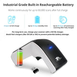 ScanAvenger Wireless Portable 1D&2D Bluetooth Barcode Scanner: Hand Scanner 3-in-1, Cordless, Rechargeable Scan Gun for Inventory - USB Bar Code/QR Reader (1D&2D with No Next Gen Stand)
