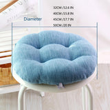 Comfortable Round Chair Cushion for Indoor/Outdoor Use - Thick Seat Pad for Office, Kitchen, Dining - Available in 32/40/45/50 cm (Blue, 32cm)