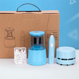 NSUQOA Stationery Set Primary School Students 1st and 2nd Grade Supplies Electric Pencil Sharpener