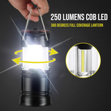 4 Pack Camping Lanterns Rechargeable and Battery Powered, Dual Power Source and 4 Mode Lantern Flashlight Lichamp