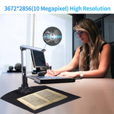 QERTYHJK Portable Book and Document Camera Scanner 2.0 High Speed with LED Light