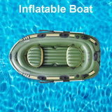 WSJYP Inflatable Boat Set, Kayak Fishing Boat, 2/3 Person Boat, Inflatable Explorer Boat with Paddle and Foot Pump and Safety Rope,Two-Person Boat WSJYP