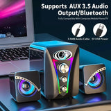 XDSRFVUY High Volume Wired Speakers with Microphone and Suitable for Desktop and Laptop Computers