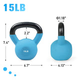 RitFit Neoprene Coated Kettlebell Weight Set, Solid Cast Iron