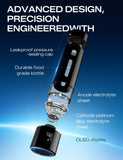 PUREPEBRIX Hydrogen Water Bottle Generator-Up to 8100 PPB Molecular Hydrogen, 12-Hour Hydrogen Retention, IHSA Certified SPE/PEM Tech, Portable Hydrogen Bottle, Healthy Gift (Black)