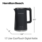 Digital Temperature Control Electric Tea Kettle, Hot Water Boiler & Heater 1.7L, 5 Preset Modes + Keep Warm Hamilton Beach