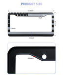 BGGTMO American Flag License Plate Frames- Black Stainless Steel Car Tag Holder Printed with USA Flag Pattern, 2 Hole 2 Pack with Screws Caps Decals for Front Rear
