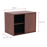 Alera ALELS593020MC 29.5 in. x 19.13 in. x 22.78 in. Open Office Low Storage Cabinet Credenza - Cherry Alera