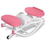 Merach Rocking Steppers for Exercise at Home, 3D Motion Stair Stepper with Resistance Bands for Full Body Workout & Low-Impact Balance, 330 LBS Loading Capacity Exercise Equipment