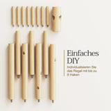 Coat Rack Sturdy Wooden Coat Rack Stand, Adjustable Coat Tree, Free Standing Tree Hanger Pipishell