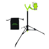 Fishin’ Stix Ready to Fish Kit - Telescoping Rod Holder Sand Spike with Tripod and Bite Alarm. Fishing Alarm System for Bank Fishing, Rocks, Docks & Night Use. 12"–30" Pole Stand, 50 lb+ Capacity