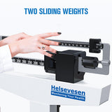 Helsevesen Mechanical Beam Scale, Eye-Level Professional Medical Physician Weigh Scale with Height Rod, Capacity 440 lb/200kg, Graduation 1/4 lb, 11" Width x 15" Depth Platform, RGT-200A