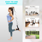 comness Foot and Calf Stretcher-Stretching Strap For Plantar Fasciitis, Heel Spurs, Foot Drop, Achilles Tendonitis & Hamstring. Yoga Foot & Leg Stretch Strap. (Black) comness