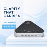 AiooTisu Bluetooth Conference Speaker and Microphone, Bluetooth Speakerphone for Small Meeting Room，Wireless Conference Speaker 360°Voice Pick up with Noise Cancellation Mics for Computer/Laptop