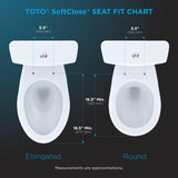 TOTO® SoftClose® Slow Close Elongated Toilet Seat and Lid, Cotton White - SS114#01