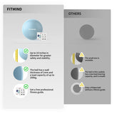 FITMIND Pilates Ball 10 Inches Small Exercise Ball,Core Ball with Inflation Straw, Barre Ball,Bender Ball for Yoga, Stability, Fitness, Ab, Core,Workout,Physical Therapy-Blue FITMIND