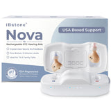 iBstone Nova Hearing Aids for Seniors Adults: Superior Sound Quality - Smart Noise Cancelling - No Feedback - 1.5Hrs Charging for 100Hrs Working - Come with Anti-Lost Lanyard - Over-the-Counter