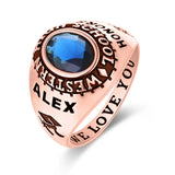 Oseew Men Class Ring Specially Designed for College Graduates (Rose Gold)
