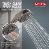 Delta Faucet 3-Spray Touch-Clean Wall-Mount Slide Bar Hand Held Shower with Hose, Stainless 57014-SS