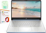 HP 14" LED Business &Student Laptop with 1-Year Office 365, 4GB RAM 640GB Storage (128GB UFS + 512GB SD Card), Intel Quad-Core N150 Processor, Windows 11 S, PLUSERA Earphones, Sky Blue