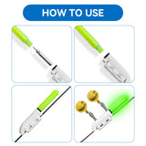 DunkTeam 6PCS Night Fish Strike Alert Glow Stick Alert, Fishing Bite Alarm, LED Fishing Alarm with Bell, Fishing Glow Sticks with 8PCS CR425 Battery