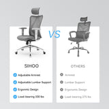 SIHOO M18 Ergonomic Office Chair, Mesh Back Desk Chair with Headrest