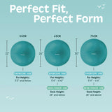 Retrospec Luna Exercise Ball with Pump - Anti-Burst Fitness Equipment for Yoga, Core Training & Stability - Home Gym Swiss Ball for Office & Pregnancy