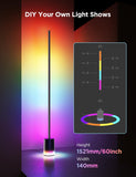 Govee Floor Lamp 2, RGBIC, Warm Cool White LED, Compatible with SmartThings, Matter, Alexa, 1725lm, Music Sync, Scene Modes, Smart Floor Lamp for Living Room, Bedroom, Black(1 Pack)