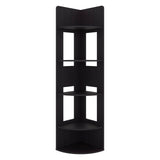 Tuhome 5-Tier Corner Bookshelf, 66.9" Tall Narrow Open-Back Bookcase, Engineered Wood Book Shelf