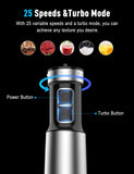 1000W Powerful Immersion Blender handheld, 2025 New Update Hand Blender with 25-Speed, Scratch-Resistant Corded Hand Mixer